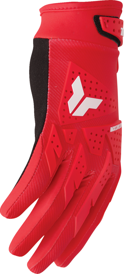 THOR Launchmode XP Gloves - Red, Size XS - Durable Polyester and TPR Coverage for Motorcycling