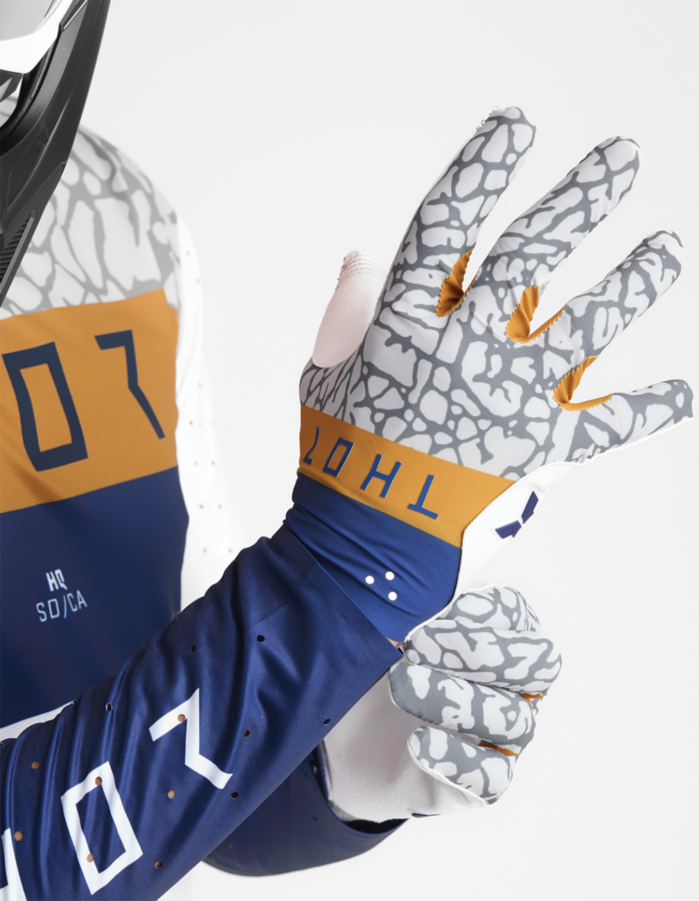 THOR Sportmode Bravo Gloves Navy/Copper XS - Part Number 3330-8236