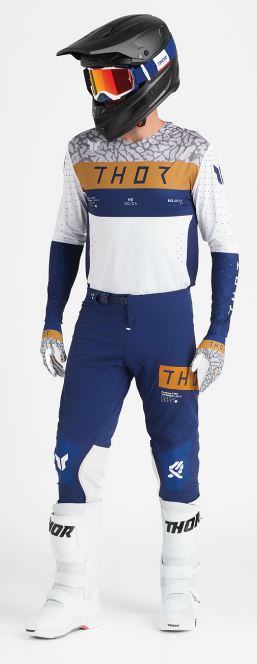 THOR Sportmode Bravo Gloves Navy/Copper XS - Part Number 3330-8236