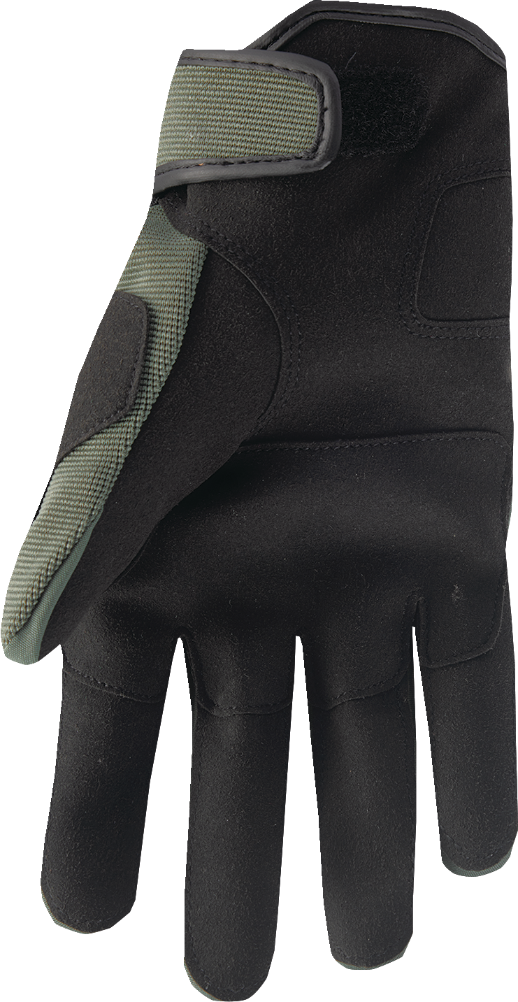 THOR Range Gloves Army/Orange Large - Waterproof and Breathable Motorcycle Gloves with Touchscreen Compatibility