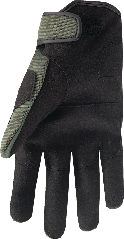 THOR Range Gloves Army/Orange Large - Waterproof and Breathable Motorcycle Gloves with Touchscreen Compatibility