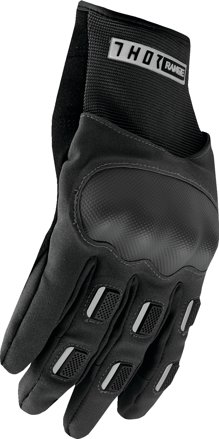 THOR Range Gloves Black XL (Part Number 3330-8260) - Waterproof, Breathable Motorcycle Gloves