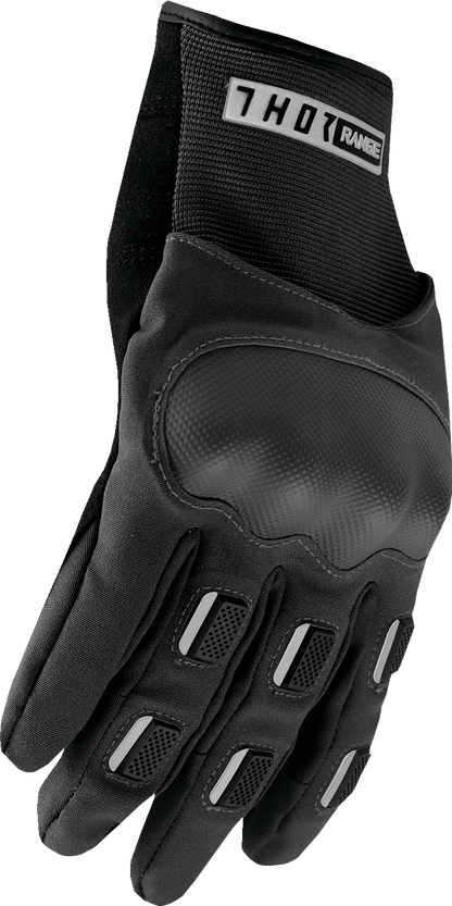 THOR Range Gloves Black XL (Part Number 3330-8260) - Waterproof, Breathable Motorcycle Gloves