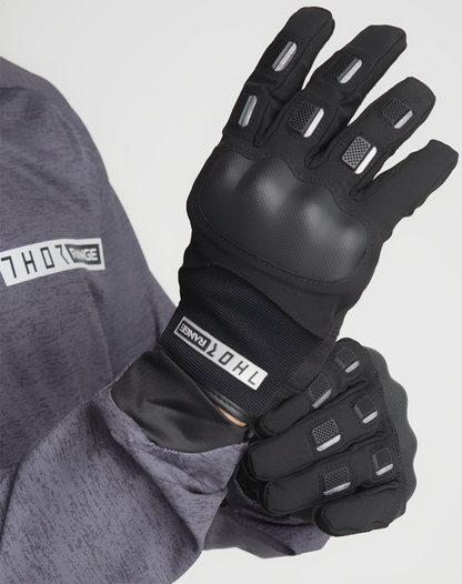 THOR Range Gloves Black XL (Part Number 3330-8260) - Waterproof, Breathable Motorcycle Gloves