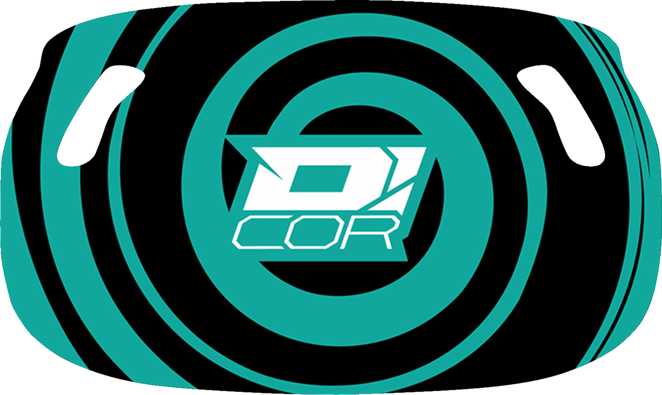 D'COR VISUALS Motocross Pit Board - Blue and Black with D'Cor Logo, Part 60-60-180
