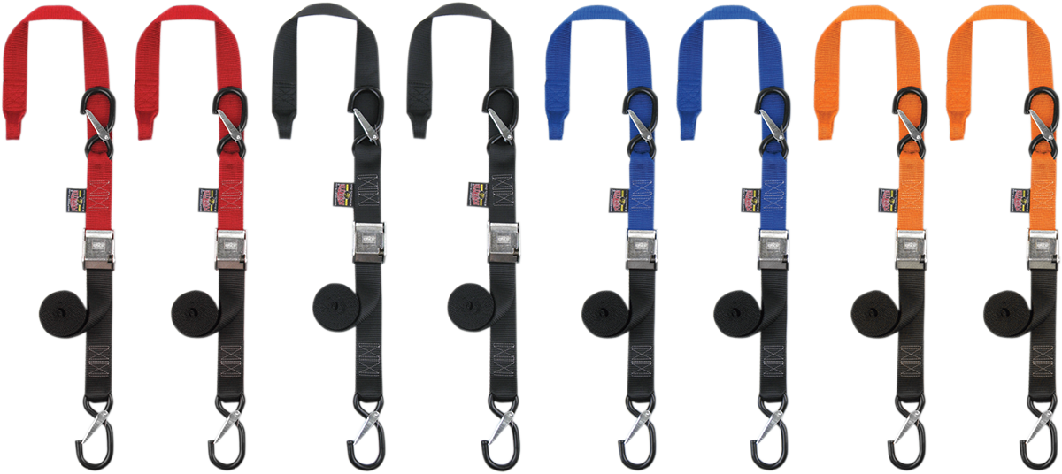 POWERTYE MFG. Cam Tie-Downs 1-1/2 inch x 6-1/2 feet orange/black model 29629-S