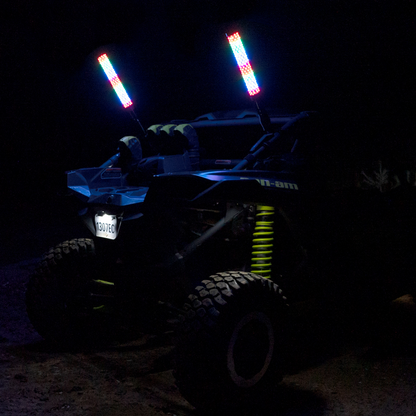 BRITE-LITES Super Chunk 1' Whip Light Pair - Model BL-WPCKIT1 with Bluetooth Music Sync and Multiple Colors