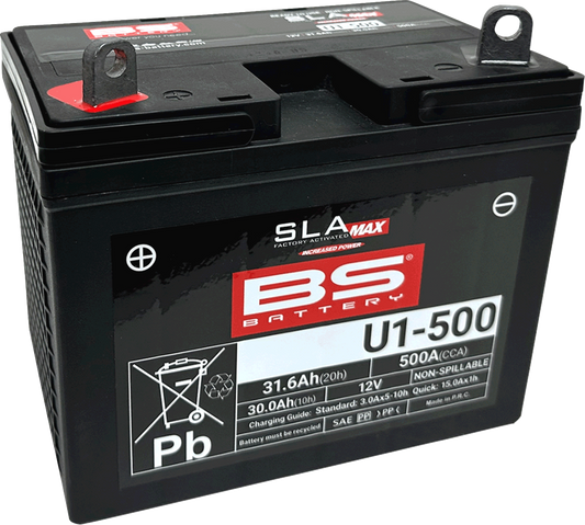 BS Battery U1-500 AGM Battery - Model 300899 for Reliable Power and Extended Cycle Life