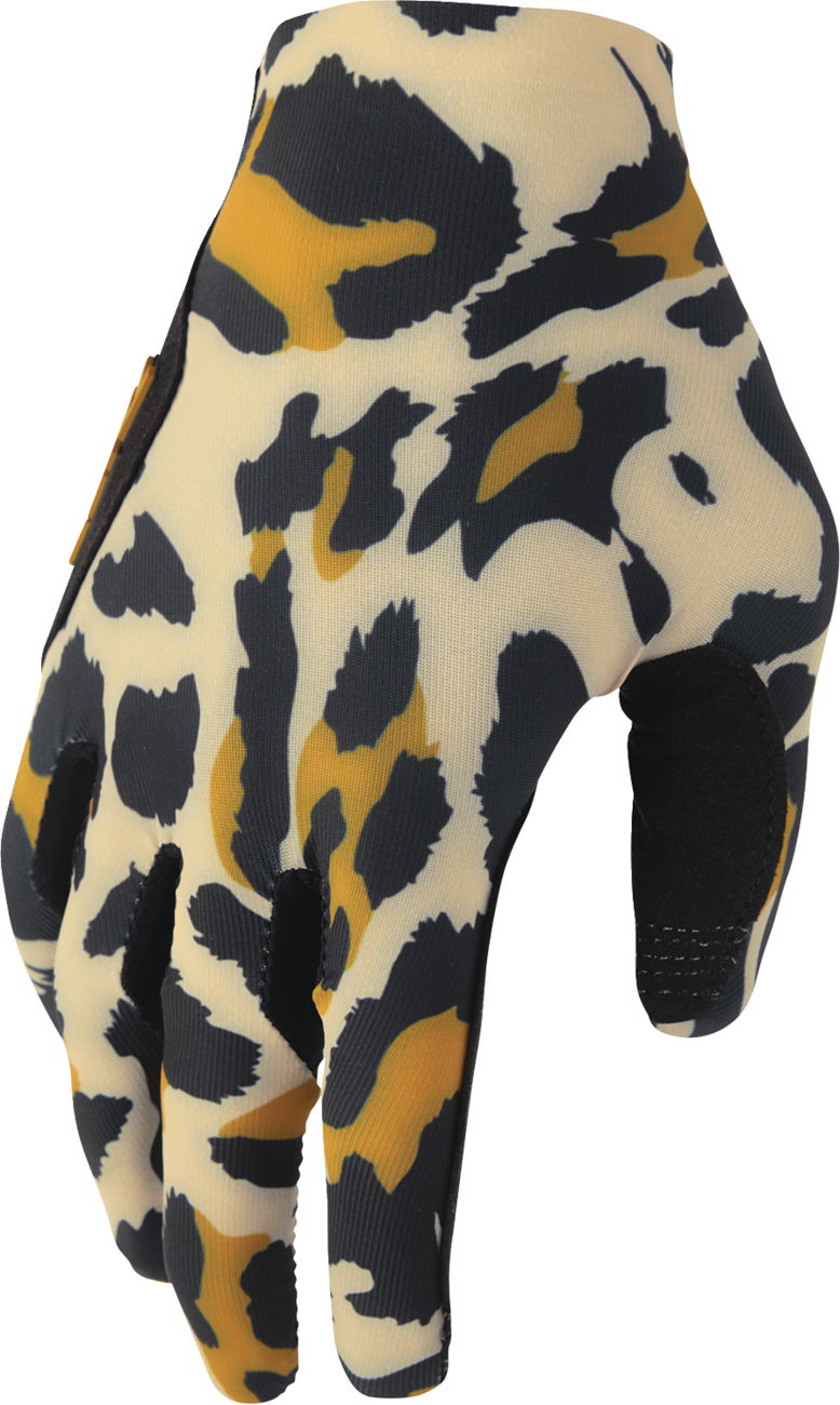 THOR Women's Sportmode Cheetah Gloves - Tan/Black Large (Part No. 3331-0310)