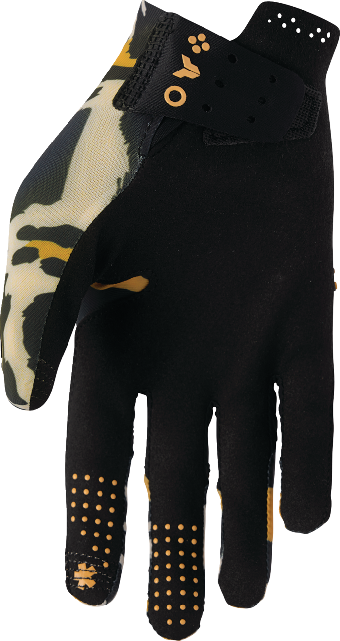 THOR Women's Sportmode Cheetah Gloves - Tan/Black, Size XL - Part 3331-0311