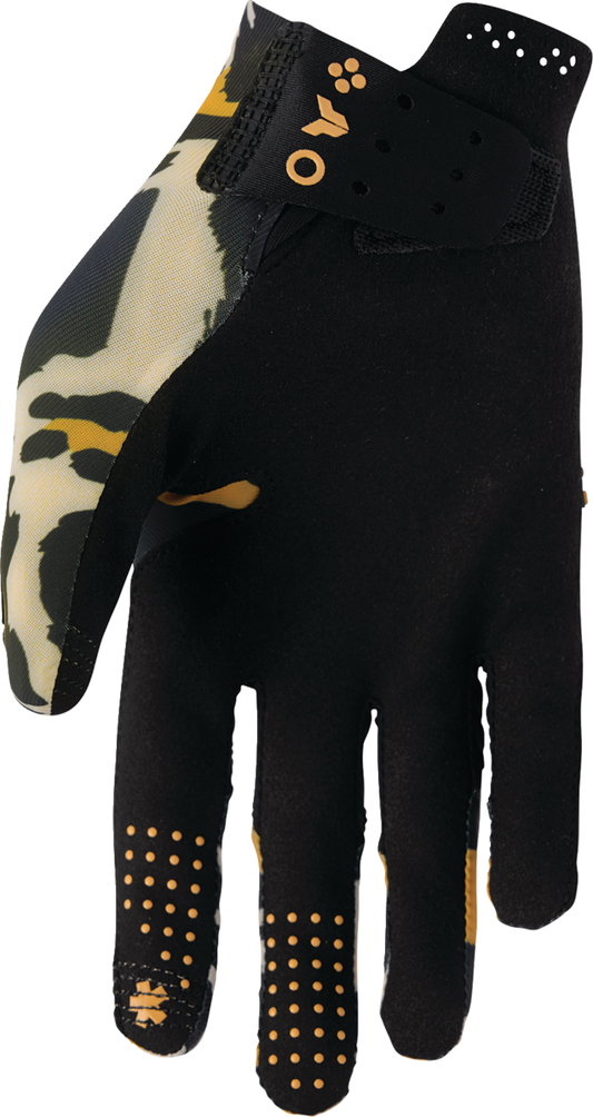 THOR Women's Sportmode Cheetah Gloves - Tan/Black, Size XL - Part 3331-0311