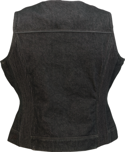 Z1R Women's Denim Vest - Black (Part Number 2831-0111)