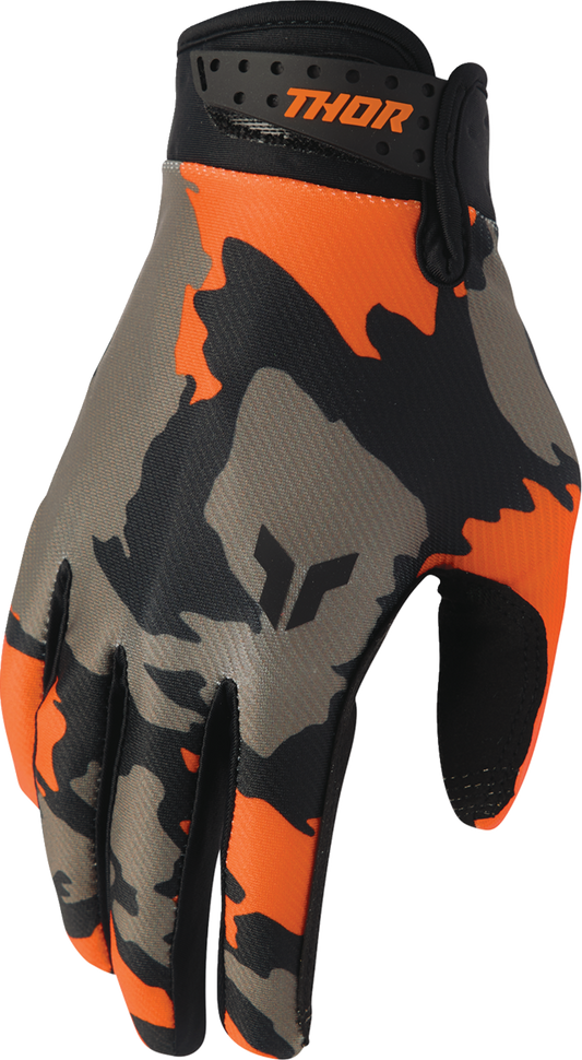 THOR Launchmode Hunter Gloves - Orange/Black, Size XS - Part Number 3330-8521