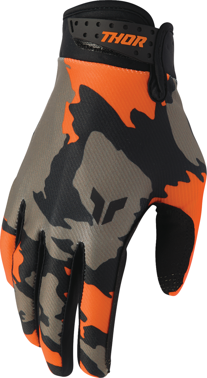 THOR Launchmode Hunter Gloves - Orange/Black, Large - Part Number 3330-8525