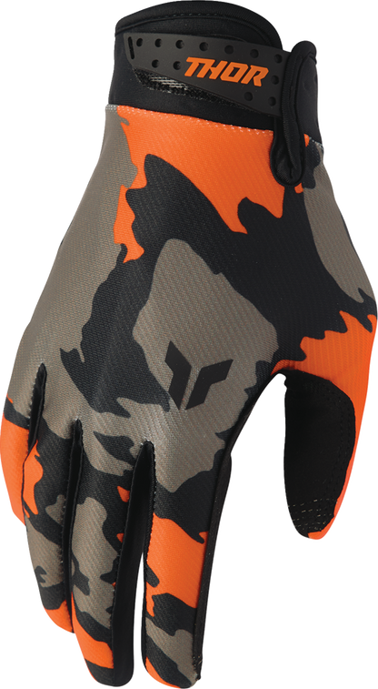 THOR Launchmode Hunter Gloves - Orange/Black, Large - Part Number 3330-8525