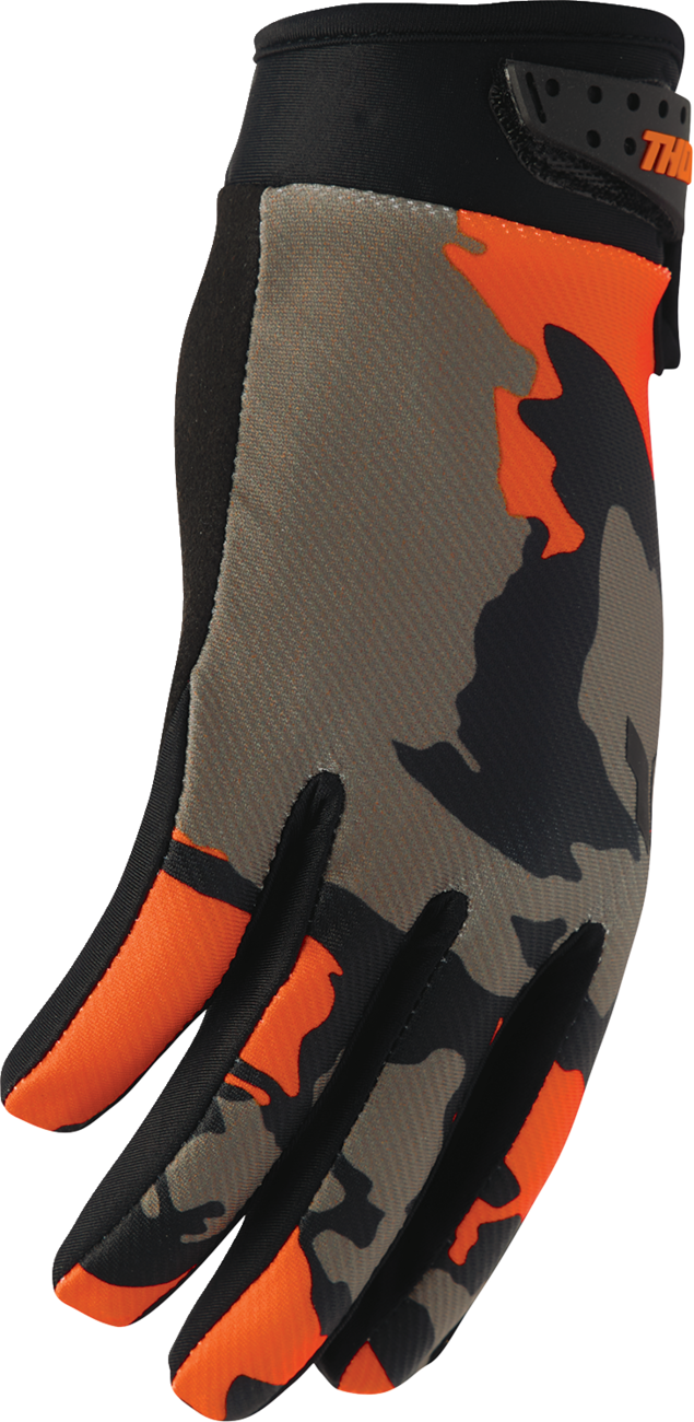 THOR Launchmode Hunter Gloves - Orange/Black, Large - Part Number 3330-8525