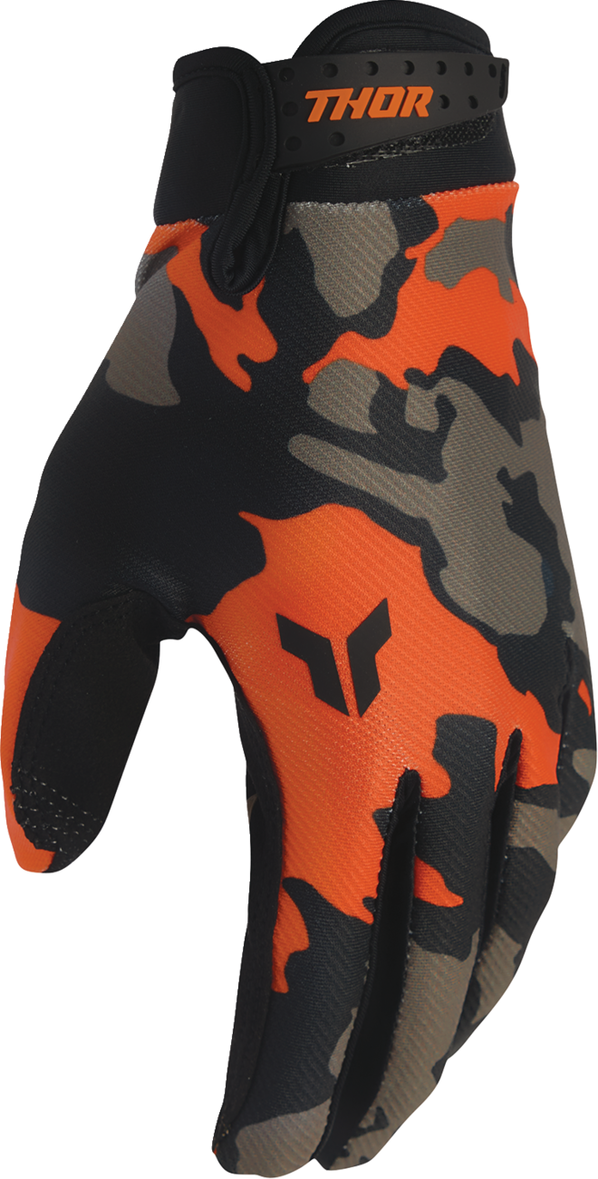 THOR Launchmode Hunter Gloves - Orange/Black, Large - Part Number 3330-8525