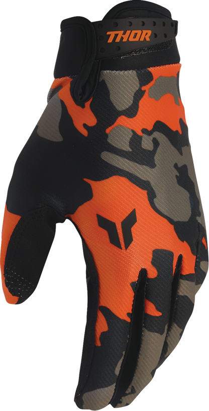 THOR Launchmode Hunter Gloves - Orange/Black, Large - Part Number 3330-8525