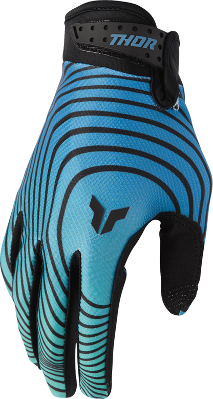 THOR Launchmode Identity Gloves - Teal/Black, Part Number 3330-8528