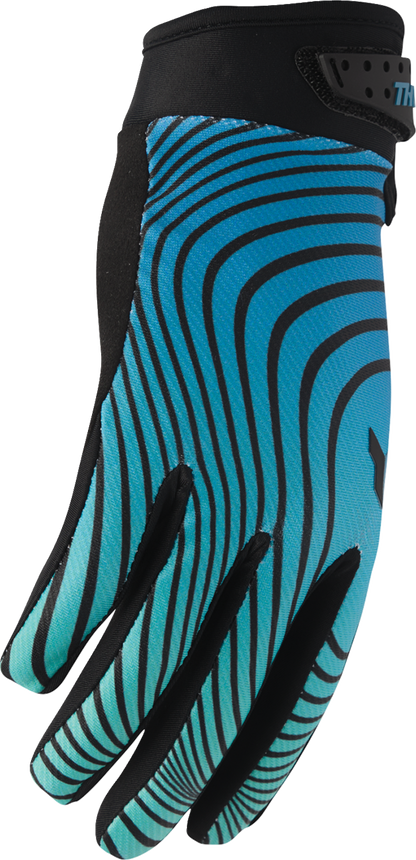 THOR Launchmode Identity Gloves - Teal/Black, Part Number 3330-8528