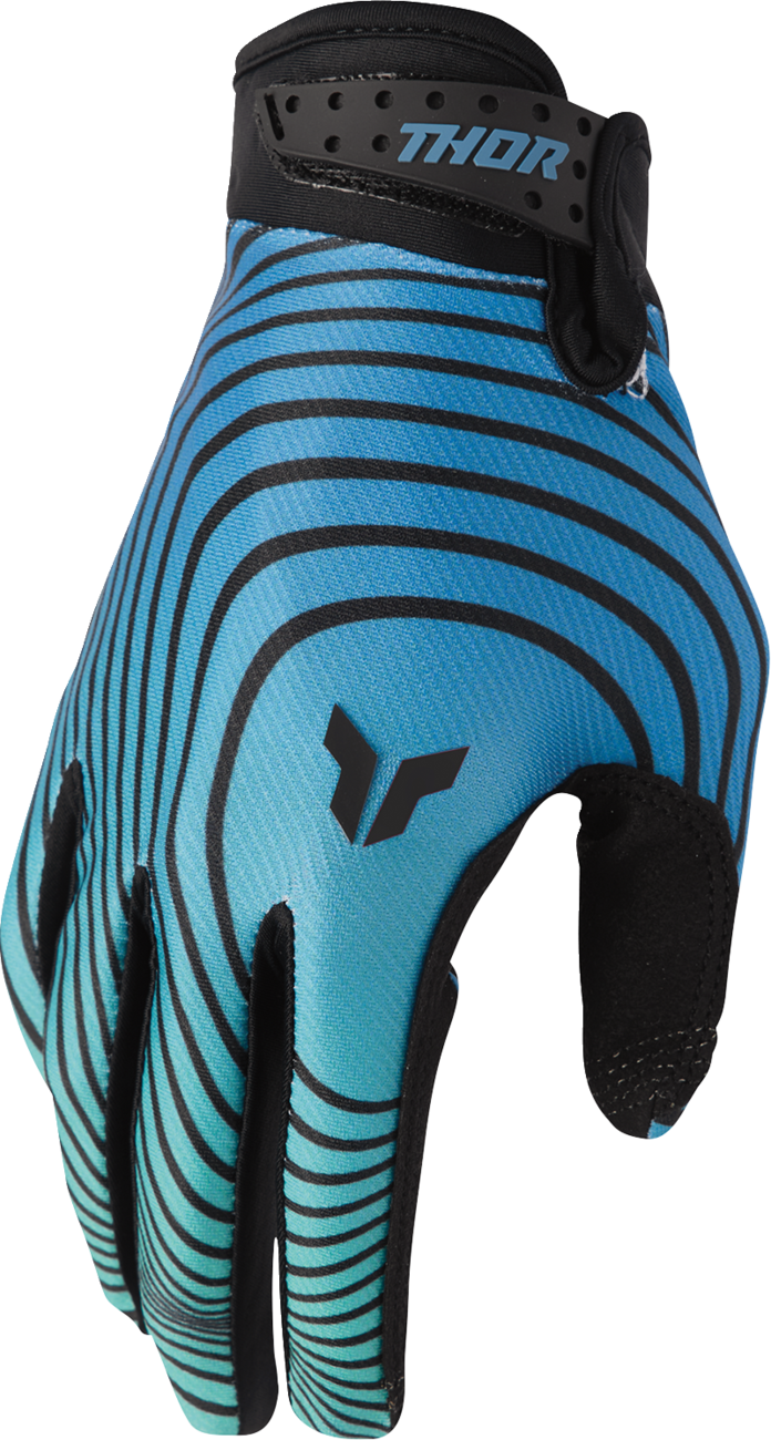 THOR Launchmode Identity Gloves 2XL - Teal and Black (Part Number 3330-8533)