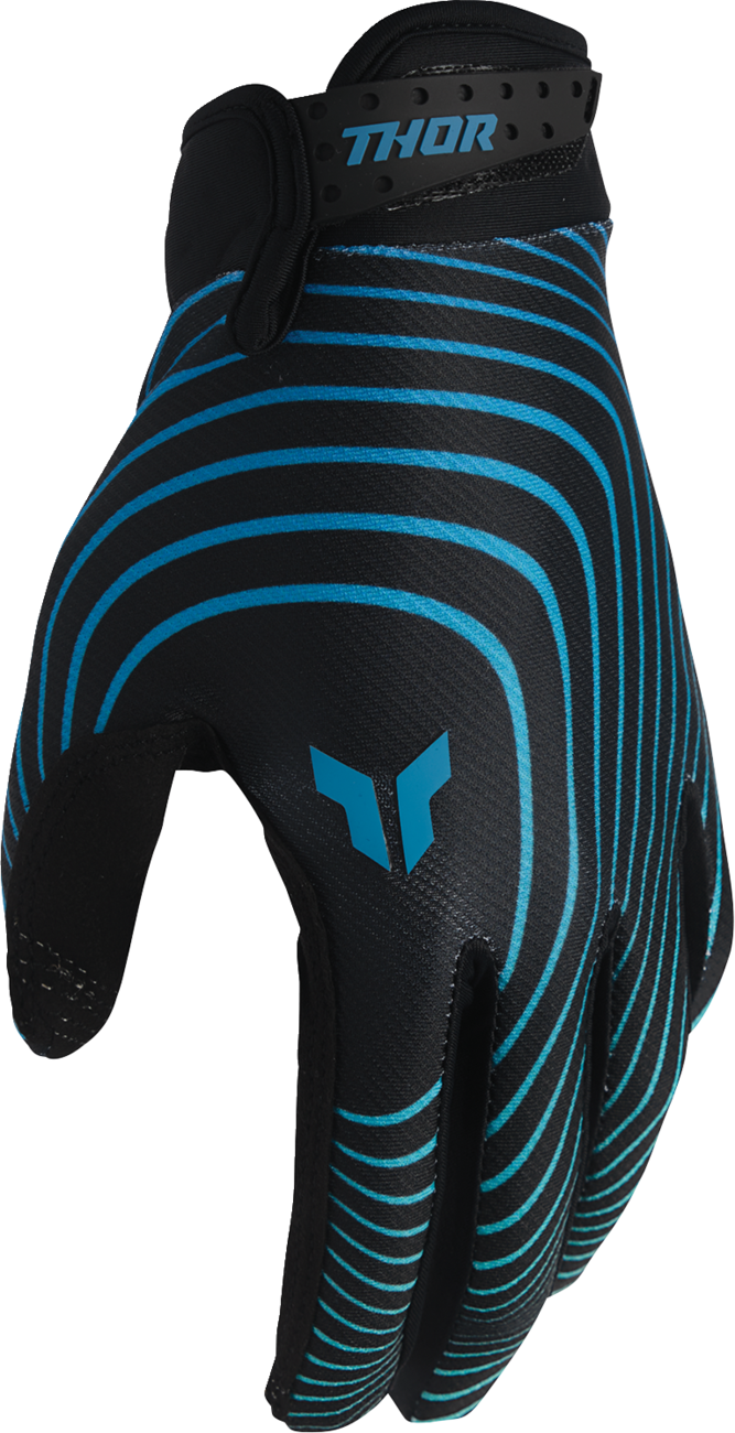 THOR Launchmode Identity Gloves 2XL - Teal and Black (Part Number 3330-8533)