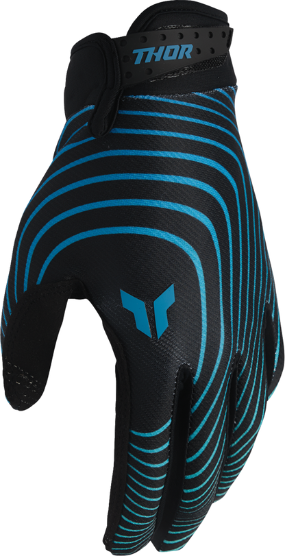 THOR Launchmode Identity Gloves 2XL - Teal and Black (Part Number 3330-8533)