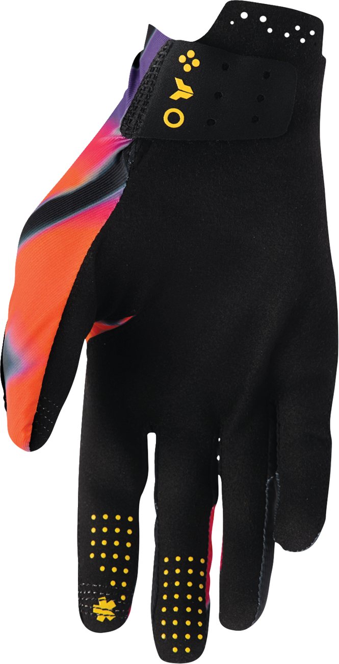 THOR Sportmode Inferno Gloves XS Orange/Purple - Part Number 3330-8555