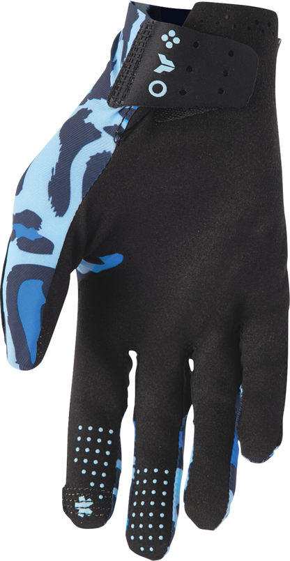 THOR Sportmode Cheetah Gloves - Midnight Blue, Small - Part Number 3330-8580