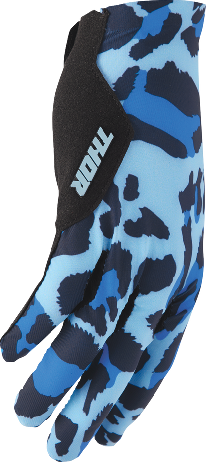 THOR Sportmode Cheetah Gloves - Midnight/Blue, Medium - Part 3330-8581