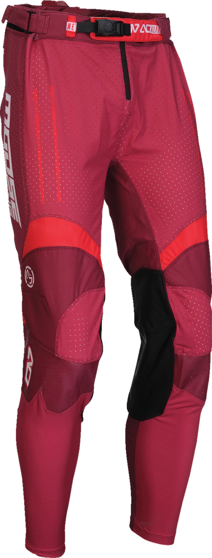 MOOSE Offroad Alpha One Pants - Burgundy/White US 30 Slim (Part #2901-12027)