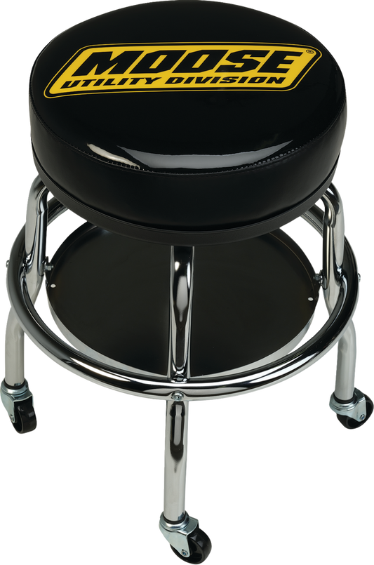 MOOSE OFFROAD Mechanic Bar Stool with Chrome-Plated Frame and Ball Bearing Swivel - Model X80-6030MUD