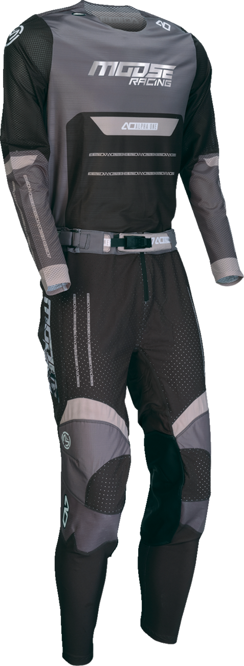 Moose Offroad Alpha One Jersey - Black/Gray, Size XL, Part Number 2910-8300