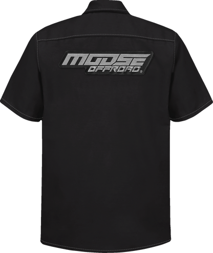 Moose Offroad Shop Shirt in Black - XL (Part Number: MRS01S8BCHXR) by Moose Offroad