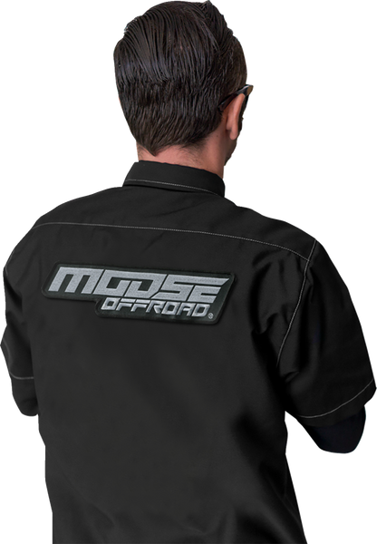 Moose Offroad Shop Shirt in Black - XL (Part Number: MRS01S8BCHXR) by Moose Offroad