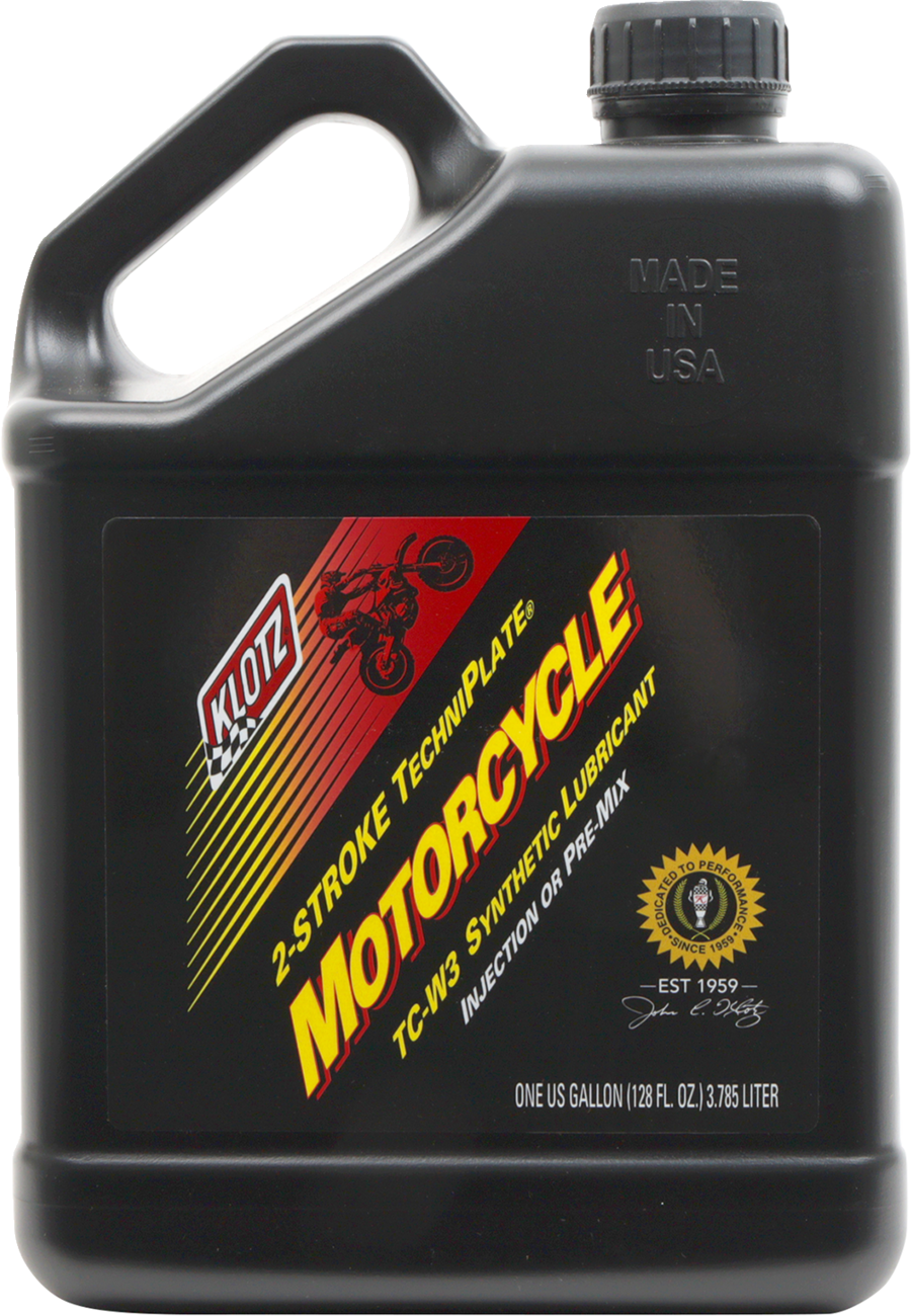 Klotz Oil TC-W 3® 2-Stroke Engine Oil – 1 Gallon, KL-3021, for Off-Road Motorcycles and Powersports Vehicles