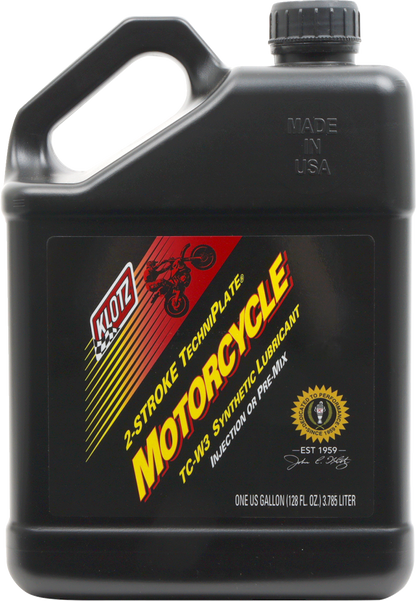 Klotz Oil TC-W 3® 2-Stroke Engine Oil – 1 Gallon, KL-3021, for Off-Road Motorcycles and Powersports Vehicles