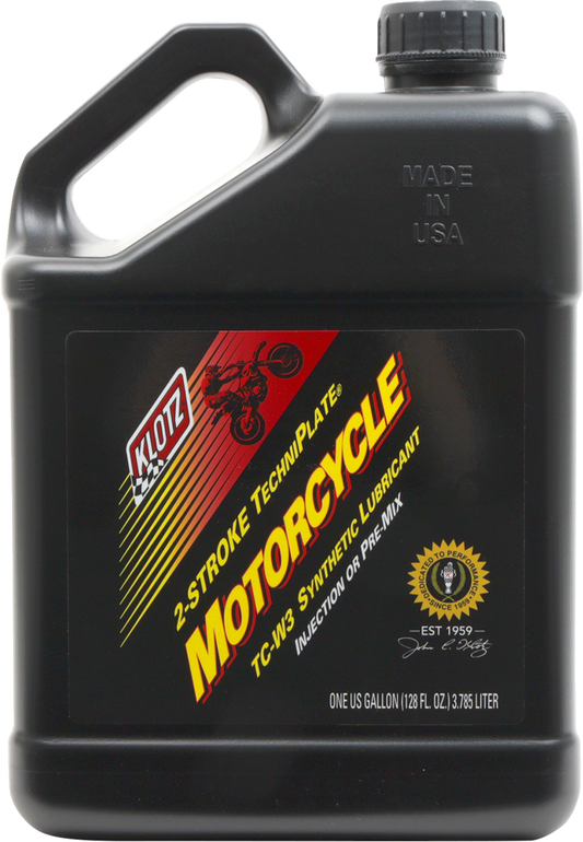 Klotz Oil TC-W 3® 2-Stroke Engine Oil – 1 Gallon, KL-3021, for Off-Road Motorcycles and Powersports Vehicles