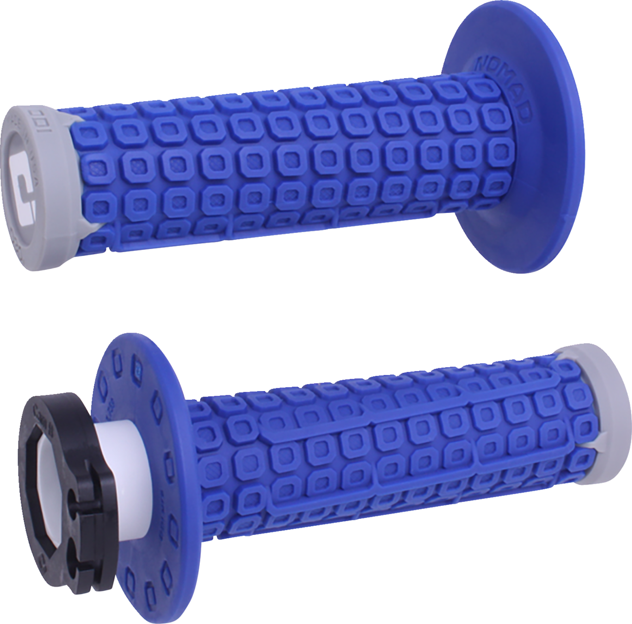 ODI Nomad Lock-On Grips Off-Road Blue/Gray H36NDUG by ODI with D3O® Vibration Dampening