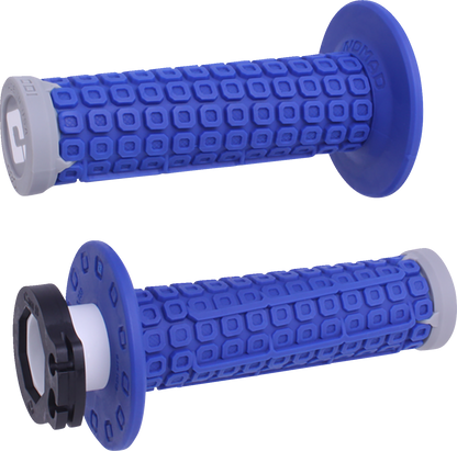 ODI Nomad Lock-On Grips Off-Road Blue/Gray H36NDUG by ODI with D3O® Vibration Dampening