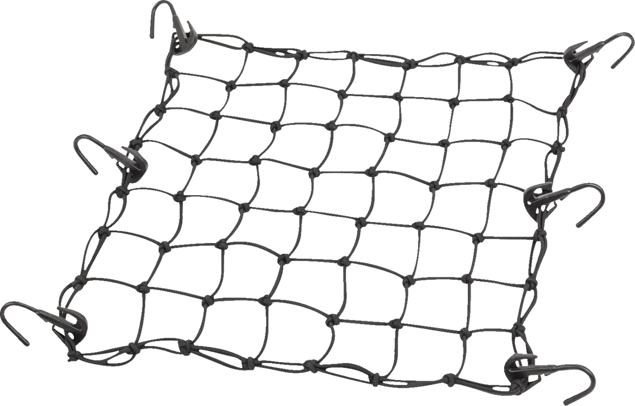 Moose Offroad 50152-NM Adjustable Cargo Net - 15 x 15 Inches with Steel-Kore Hooks for Motorcycles, ATVs, and UTVs