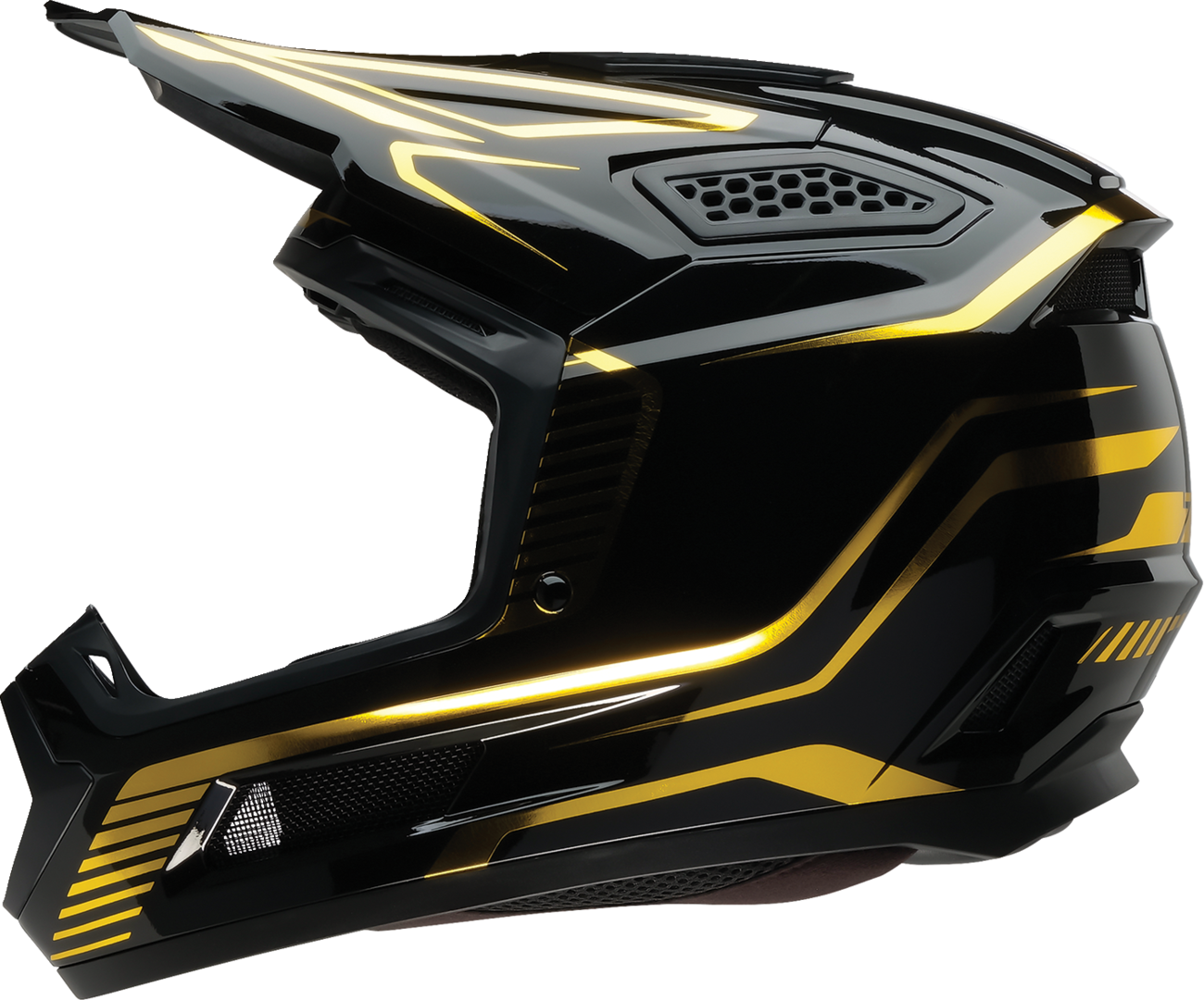 Z1R Dirt Maxx Helmet Monogram Black/Gold 2XL – Injection Molded Polycarbonate Shell with Ventilation