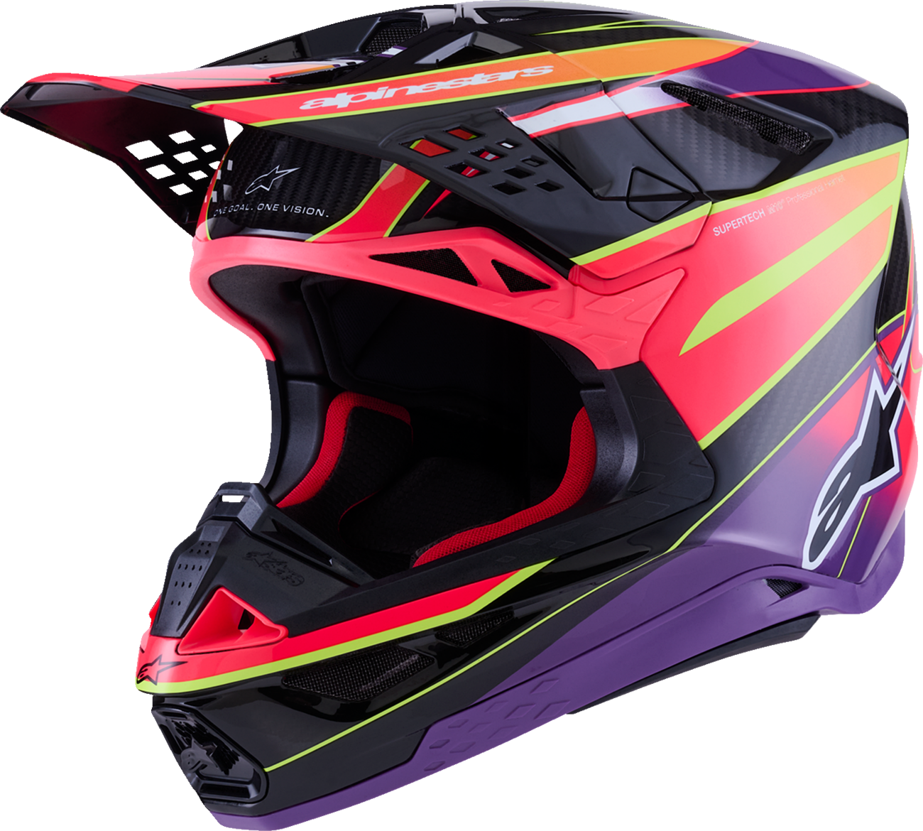 Alpinestars Supertech M10 Helmet with MIPS® - Era Gloss Pink/Violet/Yellow Fluo - XL