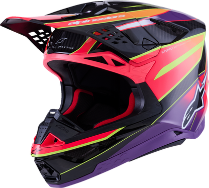Alpinestars Supertech M10 Helmet with MIPS® - Era Gloss Pink/Violet/Yellow Fluo - XL