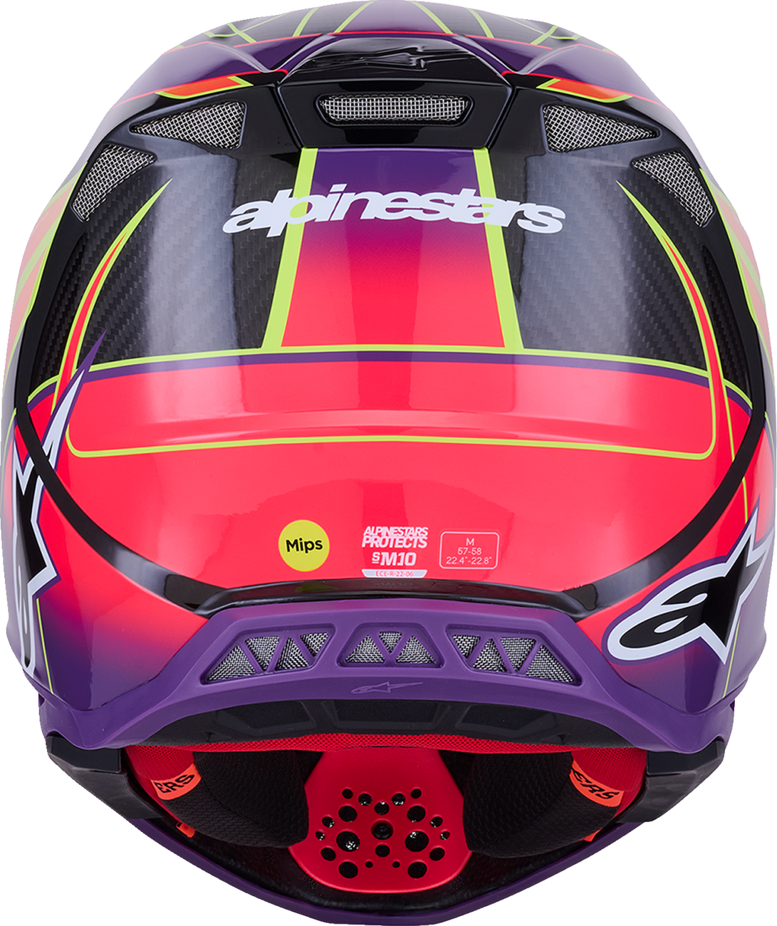 Alpinestars Supertech M10 Helmet with MIPS® - Era Gloss Pink/Violet/Yellow Fluo - XL