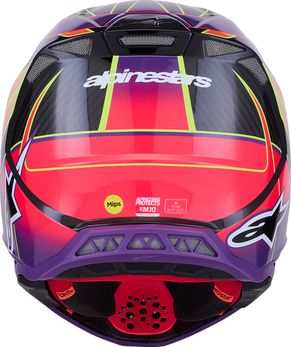 Alpinestars Supertech M10 Helmet with MIPS® - Era Gloss Pink/Violet/Yellow Fluo - XL