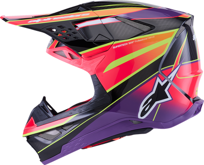 Alpinestars Supertech M10 Helmet with MIPS® - Era Gloss Pink/Violet/Yellow Fluo - XL