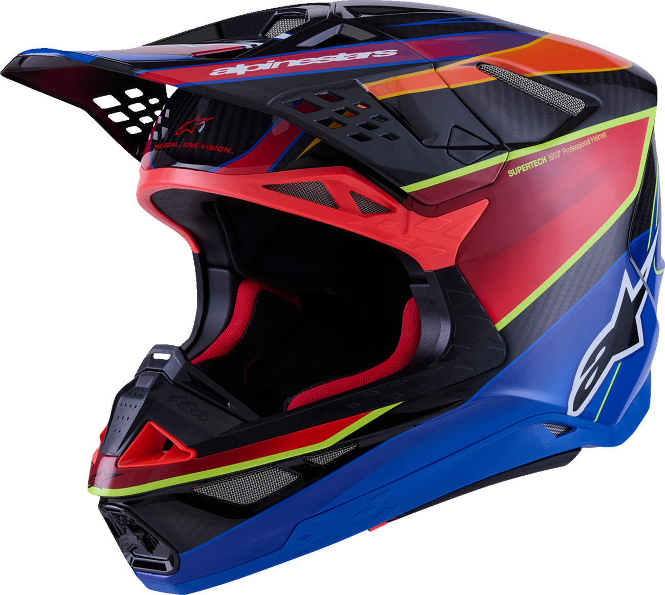 Alpinestars Supertech M10 Helmet with MIPS® - Era Gloss Blue, Red & Yellow Fluo – Large