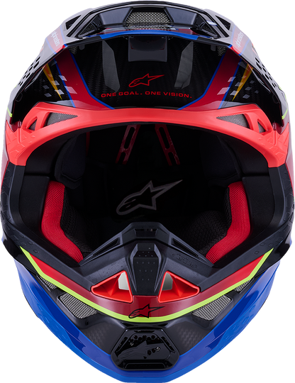 Alpinestars Supertech M10 Helmet with MIPS® - Era Gloss Blue, Red & Yellow Fluo – Large