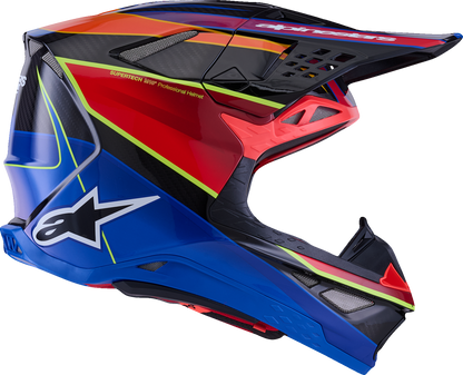 Alpinestars Supertech M10 Helmet with MIPS® - Era Gloss Blue, Red & Yellow Fluo – Large